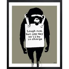Banksy バンクシー アートフレーム Laugh Now 【bicosya/美工社】 IBA-61741 サイズ430x530x32mmのサムネイル