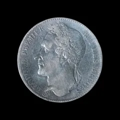 ベルギー 5フラン 1869年 銀貨 da2002 ベルギー 1869年 5フラン銀貨 レオポルド2世 | ミスターコインズ
