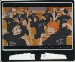 【中古】アクリルスタンド・アクリルパネル 烏野高校(A/ジャージ) アクリルアートパネル 「ハイキュー!!アニメ10周年記念展 全感覚EXHIBITION」