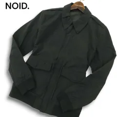 NOID. ノーアイディー 通年 CN クロス WAX加工★ A2 フライト JKT ジャケット Sz.2　メンズ 黒