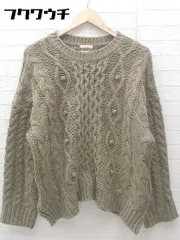 ◇ urban research items アーバンリサーチ 長袖 ケーブル ニット サイズF ベージュ レディース 【中古】 【1002800639816】