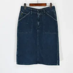 542★45rpm*デニム スカート♪ふんわり*a 送料無料and it_ツイストアシメフリンジデニム