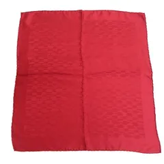 #ape エルメス HERMES スカーフ 赤 カレ プチカレ 40 H柄 光沢 ポケットチーフ チーフ シルク 絹 フランス製 美品 [869499] k01