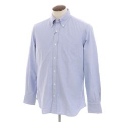 【新品】グランシャツ Glanshirt コットン オックスフォード ボタンダウン カジュアルシャツ ブルー【サイズ41】【メンズ】
