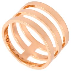 レポシ REPOSSI Berbere 3連 リング 指輪 #60 K18PG ピンクゴールド 8.8g ベルベル 約 17号 レディース【中古】
