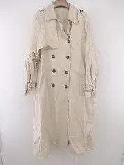 ◇ JUNOAH ジュノア 長袖 ロング トレンチ コート ライトベージュ系 レディース E  【1304140017379】のサムネイル