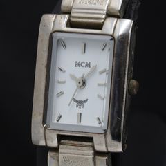 MCM エムシーエム スクエア クォーツ 腕時計 シルバー レディース