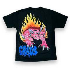 未使用 Travis Scott Utopia x SAINT MICHAEL Tee 1B プリントTシャツ フレイムケルベロス トラヴィススコット ユートピア セントマイケル コラボ 57255A