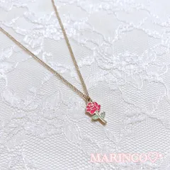 バラ 薔薇 ピンクローズネックレス(NO.494)