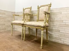 フラテリ・オリッジ (旧マリオ・コルチャゴ)　ロココ調 チェア 2脚セット フラテリ・オリッジ (旧マリオ・コルチャゴ) ロココ調 チェア 2脚