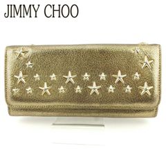 JIMMY CHOO PIPPA 長財布 スタースタッズ ゴールド レザー 美品 - メルカリ