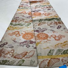 丸帯 アンティーク ヴィンテージ 金帯 394cm 花嫁衣装 貸衣装 中古 リサイクル 結婚式 婚礼 着付け 舞台 きもの 着物 3500
