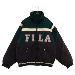 FILA (フィラ) 90s カレッジロゴ 中綿ナイロンジャケット マルチカラーのサムネイル