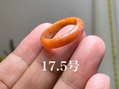 L11-131 訳あり処分品 赤翡翠 17.5号 ミャンマー産天然 A貨 本翡翠 くりぬき リング