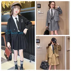 子供 スーツ 女の子 4点セット フォーマル キッズ 子供服 卒業式 スカート ジャケット 七五三 発表会 こども 入学式 セットアップ タキシード子ども  vii3x221599