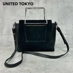 UNITED TOKYO ショルダーバッグ 2way レザー スウェード 黒 ★ ■■