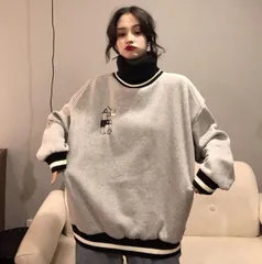 トレーナー 裏起毛 プルオーバー トップス 長袖 ロゴ レディース ljGT529