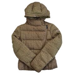 MONCLER モンクレール ダウンジャケット ベージュ Z7H01142 アウター 上着 斜めファスナー レディース サイズ1 Mサイズ