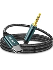 【新着商品】aux aux ケーブル to c タイプc c usb ステレオケーブル usb USB-C機器/ヘッドホン/ホームステレオ/カーステレオ/スピーカー ナイロン編み HiFi音質 など対応 DACチップ搭載 1m オスオス 3.5mm LC2 変