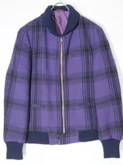 PAUL SMITHポールスミス メインライン ラムウールチェックブルゾンジャケット【L】【MJKA63650】
