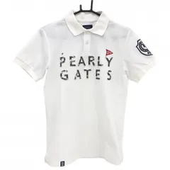 ★値下げ★パーリーゲイツ 半袖ポロシャツ 白 フェルトワッペン 30周年 メンズ 4(M) ゴルフウェア PEARLY GATES