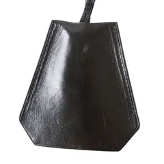 良品◎フランス製 HERMES エルメス マルジェラ期 レディース クロシェット キーリング レザー ネックレス/ペンダント ブラック 黒 □C刻印のサムネイル