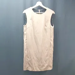 ◇ YEVS バックファスナー ノースリーブ 無地 ミニ ワンピース 表記なし ベージュ レディース E  【1310130015690】のサムネイル