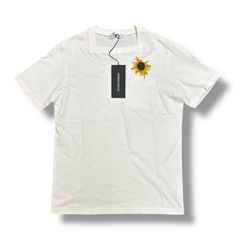 参考上代19800円 SOSHIOTSUKI 24SS Square Neck Himawari CutSew スクエアネックひまわりカットソー Tシャツ 半袖Tシャツ ソウシオオツキ S24SS22CS ホワイト 46 88760A7