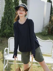 ラッシュガード 女性用 レディース プラスサイズ 20代 30代 40代 50代向け ロングスリーブシャツ ラッシュガード セパレートビキニ付きタンキニ水着セット 4点組 ４点セット ハーフパンツ ベストデザイン 無地 ブラック アーミーグリーン