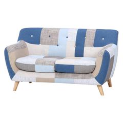 新品・送料無料】ソファ2p シーザー パッチワーク BL - メルカリ