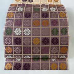 大島紬 身丈153cm 裄丈63.5cm S 袷 純泥染 証紙 幾何学模様 焦茶色  