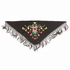 【フラメンコ衣装 極美品】ロングフレコ付き 刺繍花柄 レッド シージョ マントン 2025年最新】シージョ マントン フラメンコの人気アイテム