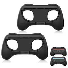 TRANSNOVO 2個セットSwitch 2対応コントローラー ジョイコン グリップ カバーハンドル - スイッチ2(2025)Joycon対応 人間工学設計/滑り止め加工/耐衝撃保護/SL・SR拡大ボタン (ブラック)