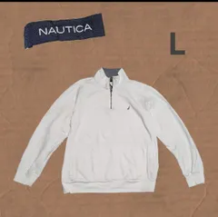 古着　NAUTICAスウェットトレーナーLホワイトのサムネイル