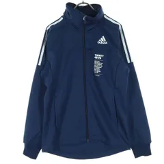 adidas アディダス ワンポイントロゴ 長袖 トラックジャケット S ネイビー ジャージ メンズ 古着
