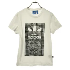 アディダス トレフォイルロゴ プリント 半袖 Tシャツ XS ホワイト adidas メンズ