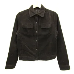 コムサイズム シャツジャケット コーデュロイ アウター コットン レディース Lサイズ ブラウン COMME CA ISM 【中古】