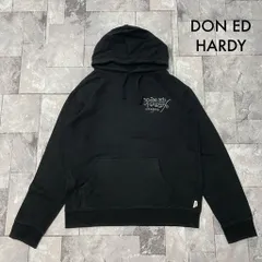 ドンエドハーディフロントジップラインストーントレーナー黒3L 美品