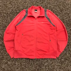 L NIKE(ナイキ) レディース ピンク ジップアップ ジャージ トラックトップス