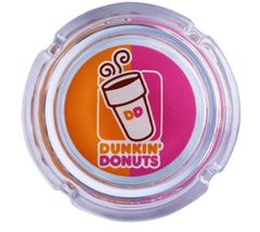 ガラス アシュトレイ ダイナー 灰皿DUNKIN' DONUTS(A×）