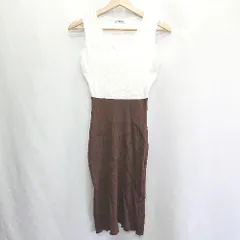 ◇ JULIA BOUTIQUE ジュリアブティック - ロング丈 ワンピース サイズ表記なし ホワイト ブラウン レディース E  【1407020056946】