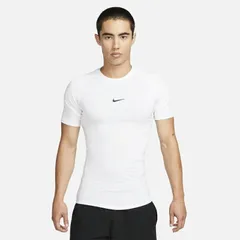 ナイキ メンズ 半袖シャツ NIKE ナイキ プロ Dri-FIT タイト トップ インナー 白 ホワイト Tシャツ アンダー トレーニング ランニング  男性 スポーツウェア/FB7933-100