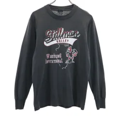 フルーツオブザルーム 90s USA製 オールド 長袖 Tシャツ M 黒 FRUIT OF THE LOOM ロンT メンズ