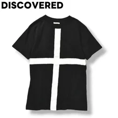 【美品】 【好デザイン】 ディスカバード DISCOVERED クロスデザイン 半袖 ビッグシルエット Tシャツ ブラック メンズのサムネイル