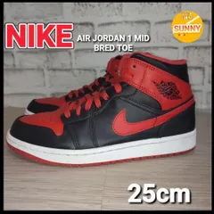 【管理番号 2509zhDBIZ2/2】NIKE AIR JORDAN 1 MID BRED TOE