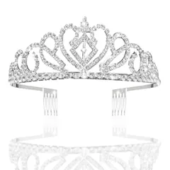 【新着商品】Singertop ティアラ カチューシャ ヘアアクセサリー ヘッドドレス 王冠 留め具 クラウン 子供衣装ドレス 結婚式 ウェディングアクセサリー パール ラインストーン 花嫁 パーティー ブライダル 髪飾り カミカザリ 撮影/パーティ/七五三/