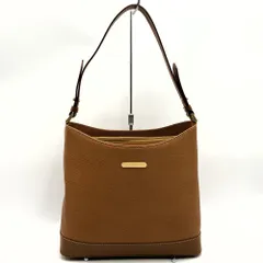 BURBERRY バーバリー ショルダーバッグ ノバチェック ワンハンドル ヴィンテージ レザー キャメル ブラウン 茶 レディース ファッション