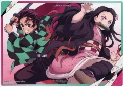 【中古】ポスター 竈門炭治郎＆竈門禰豆子 「ジャンボカードダス 鬼滅の刃 クリアビジュアルポスター ～其の参～」