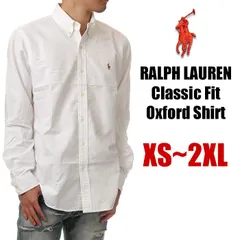 【新品・未使用】【ホワイト／白】ラルフローレン シャツ メンズ レディース 長袖 POLO RALPH LAUREN 長袖シャツ オックスフォードシャツ ボタンダウンシャツ 大きいサイズ ビッグシルエット クラシックフィット 無地 S M L XL 2XL