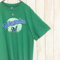 Majestic MLB MILWAUKEE BREWERS ミルウォーキーブルワーズ ゲームシャツ ベースボールシャツ USA製 メンズXL /eaa364326
